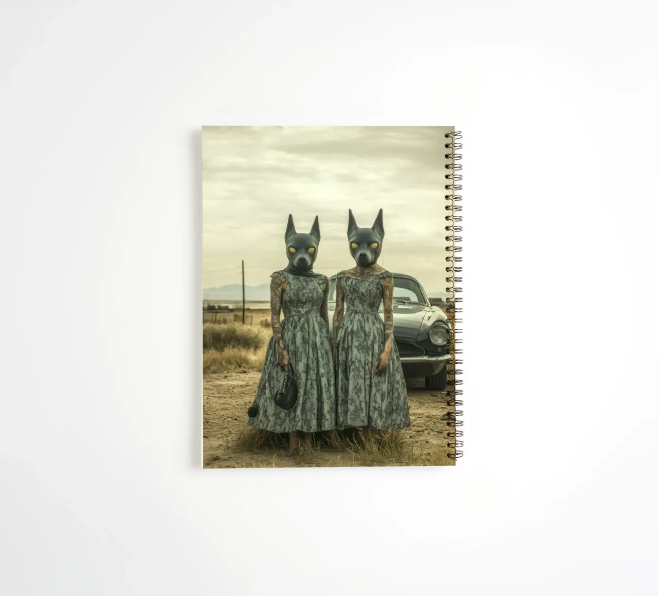 Sarah & Alice spiral notebook by Affiches Chien Originales – Dogland