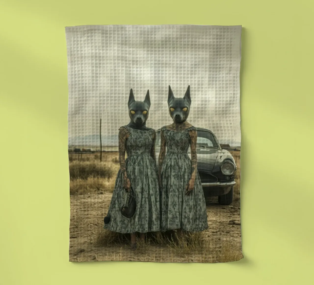 Sarah & Alice canovaccio da cucina da Affiches Chien Originales – Dogland