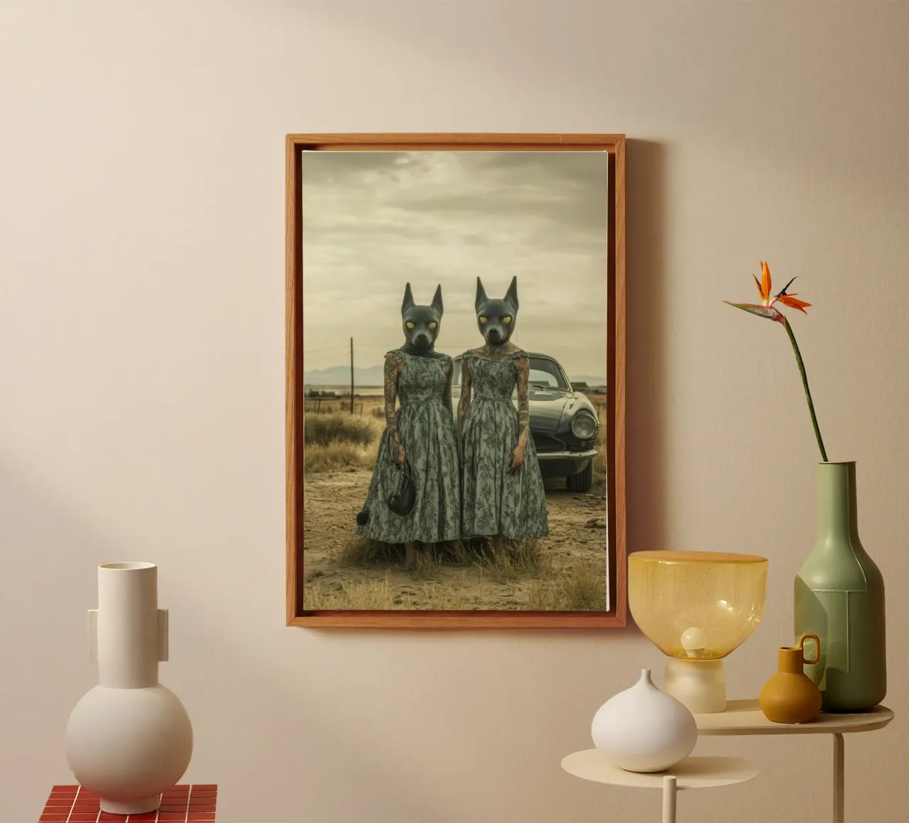 Sarah & Alice canvas by Affiches Chien Originales – Dogland