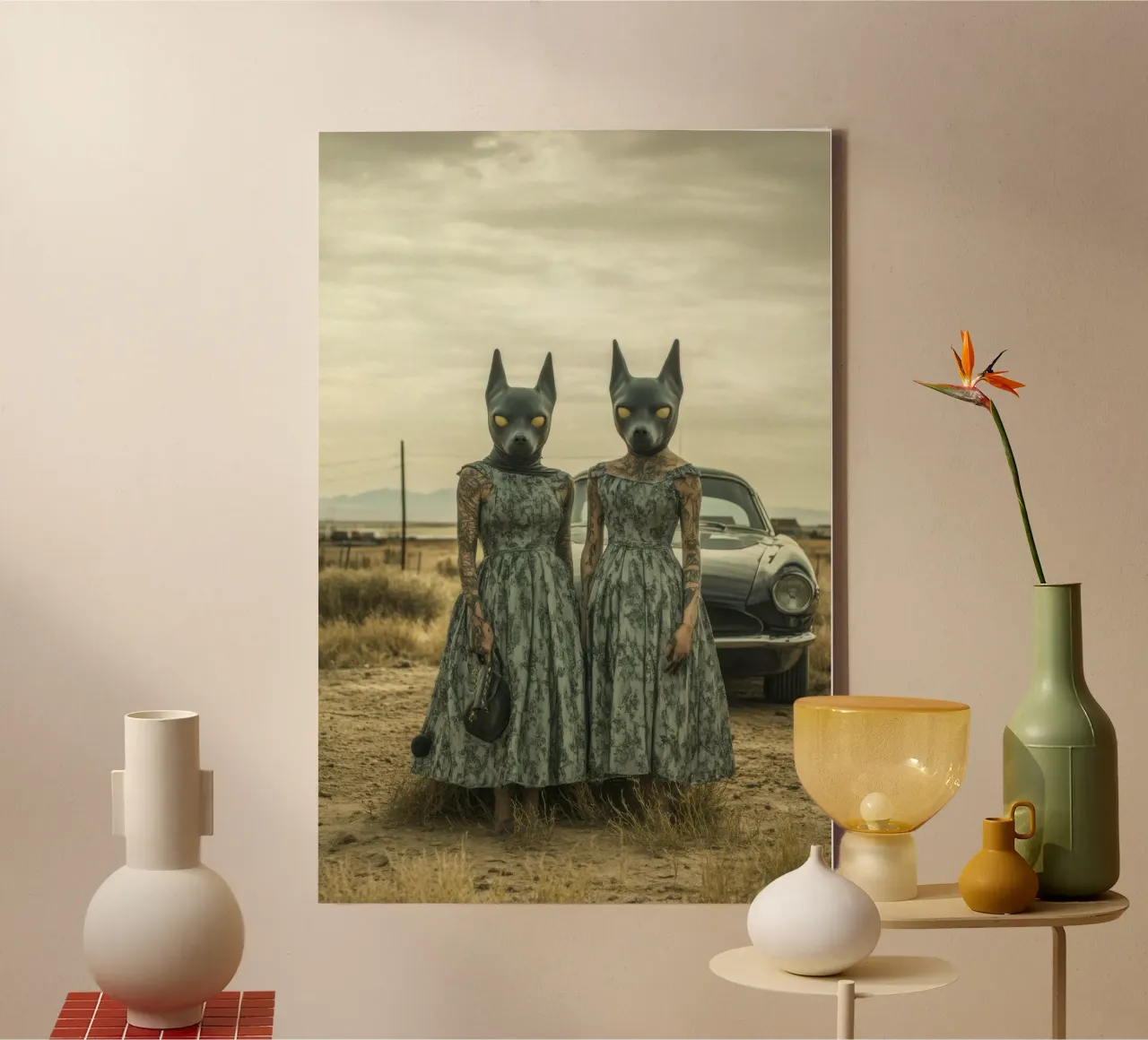 Sarah & Alice canvas by Affiches Chien Originales – Dogland