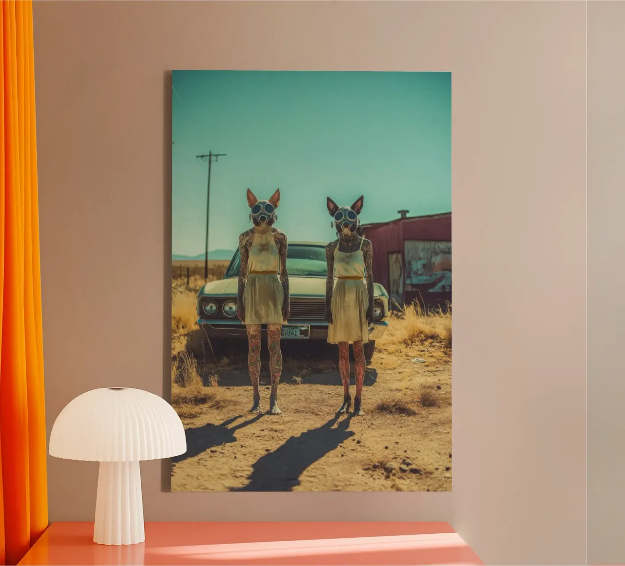 Mona et Luna, Las Vegas, Nevada canvas by Affiches Chien Originales – Dogland