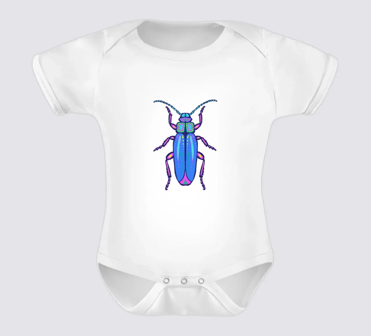 Big Beetle short-sleeve baby romper by Miris bunte Modewelt
