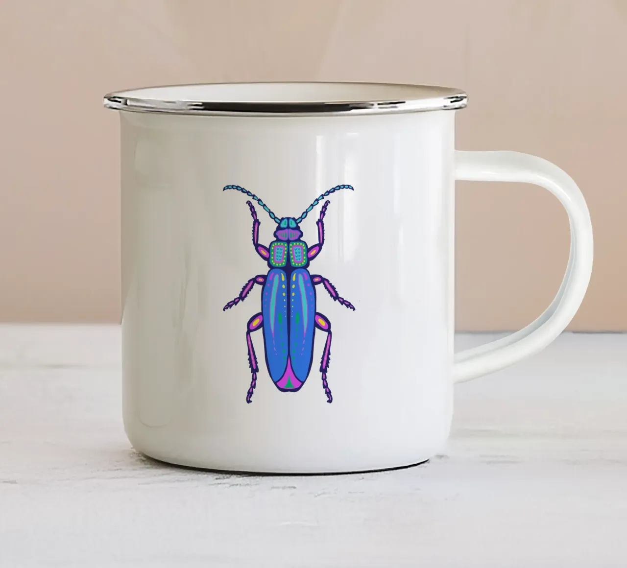 Big Beetle tazza in smalto da Miris bunte Modewelt