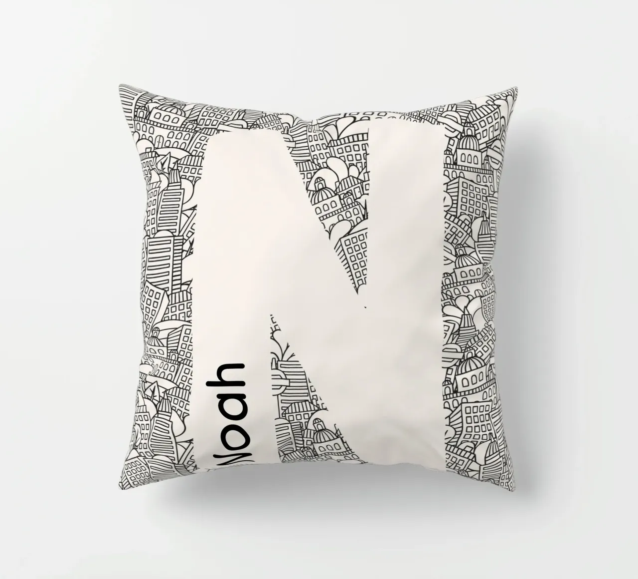 Nome unico cuscino da Doodle Dreams Art