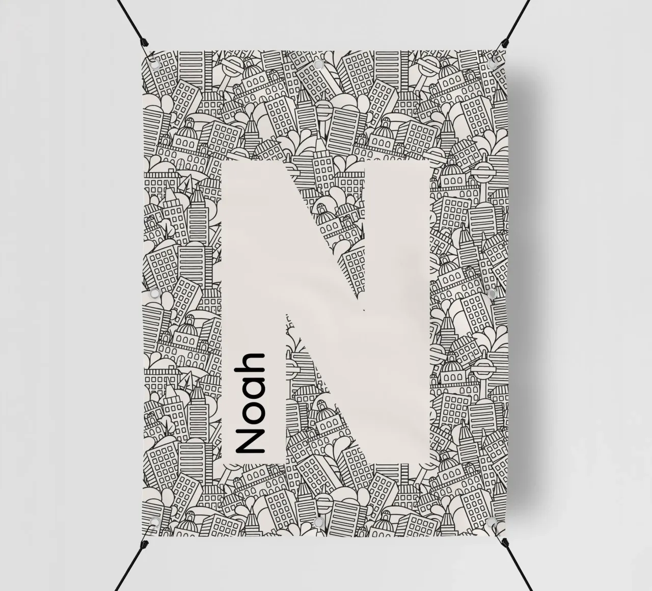 Nome unico telo in pvc da Doodle Dreams Art