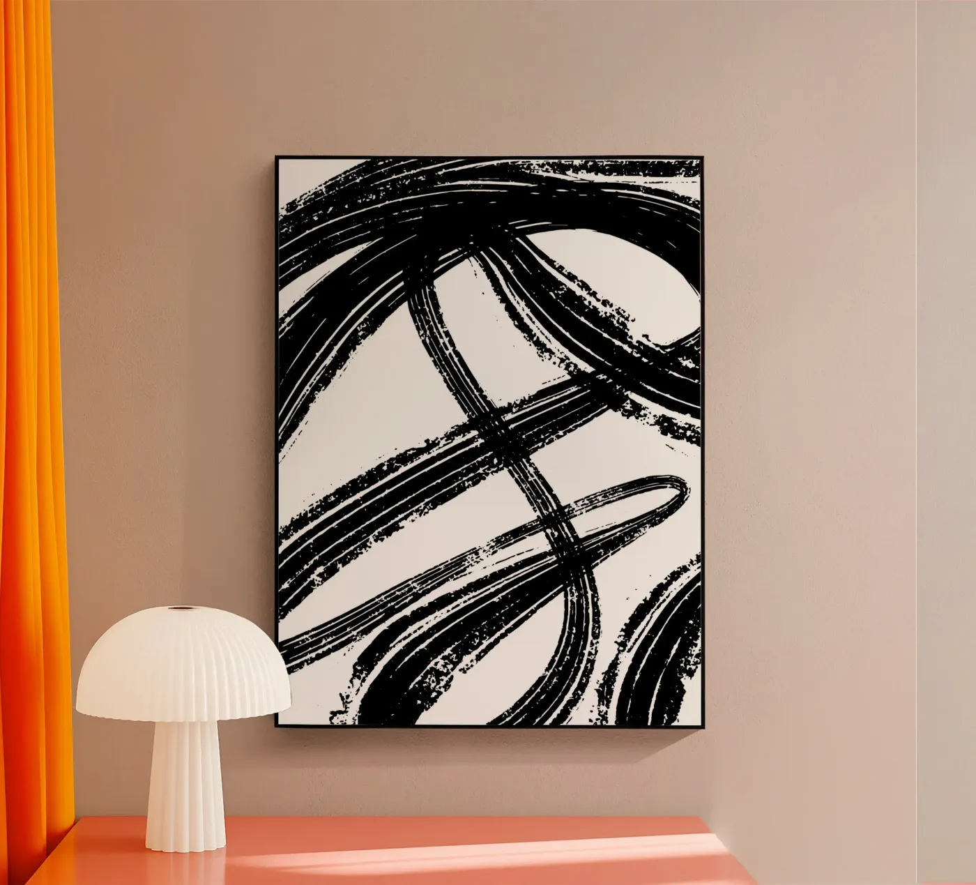 Bold black brushstrokes plexiglass da edsonramosart