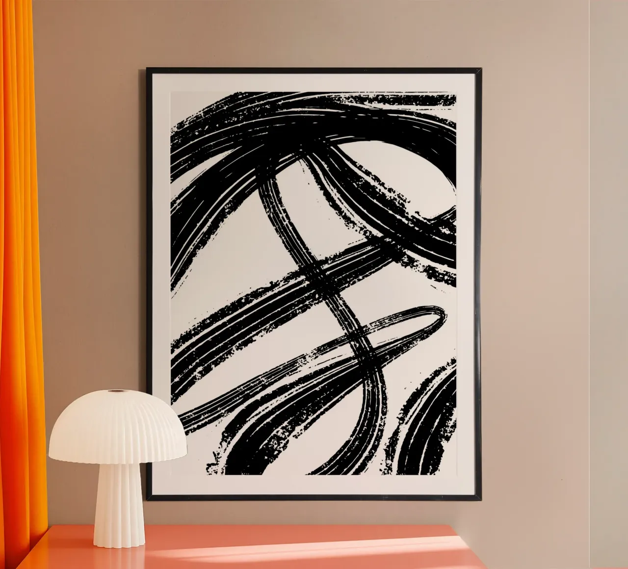 Bold black brushstrokes poster da edsonramosart