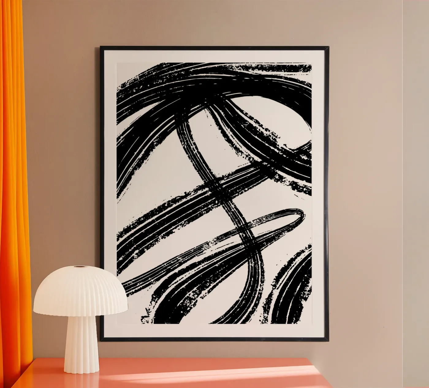 Bold black brushstrokes poster da edsonramosart