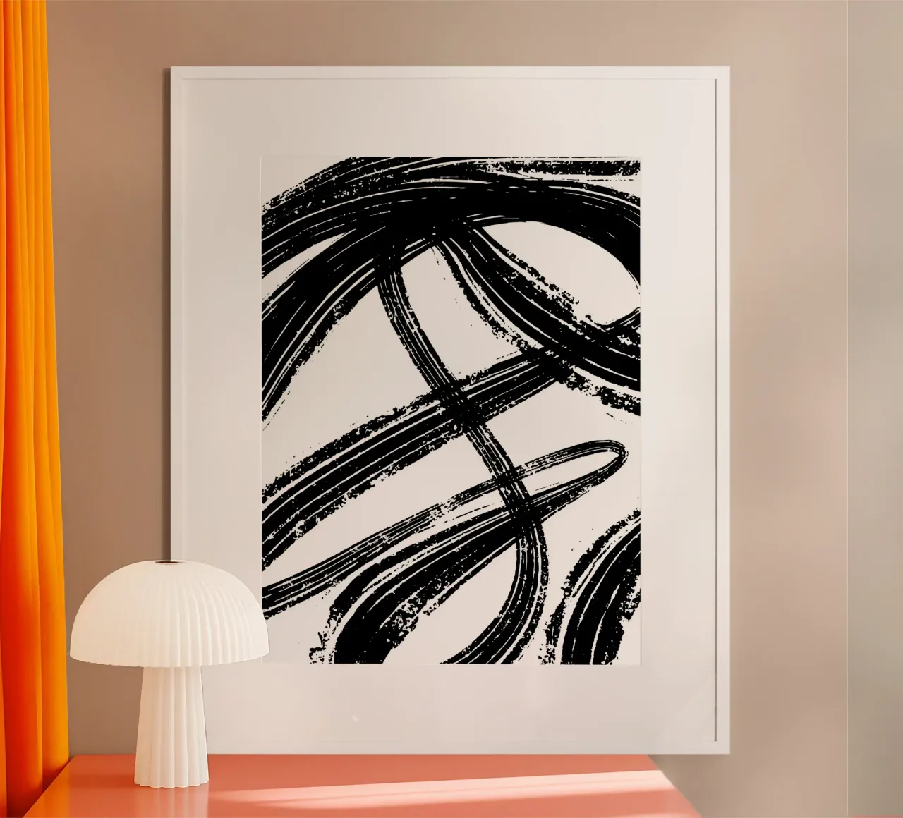 Bold black brushstrokes poster da edsonramosart