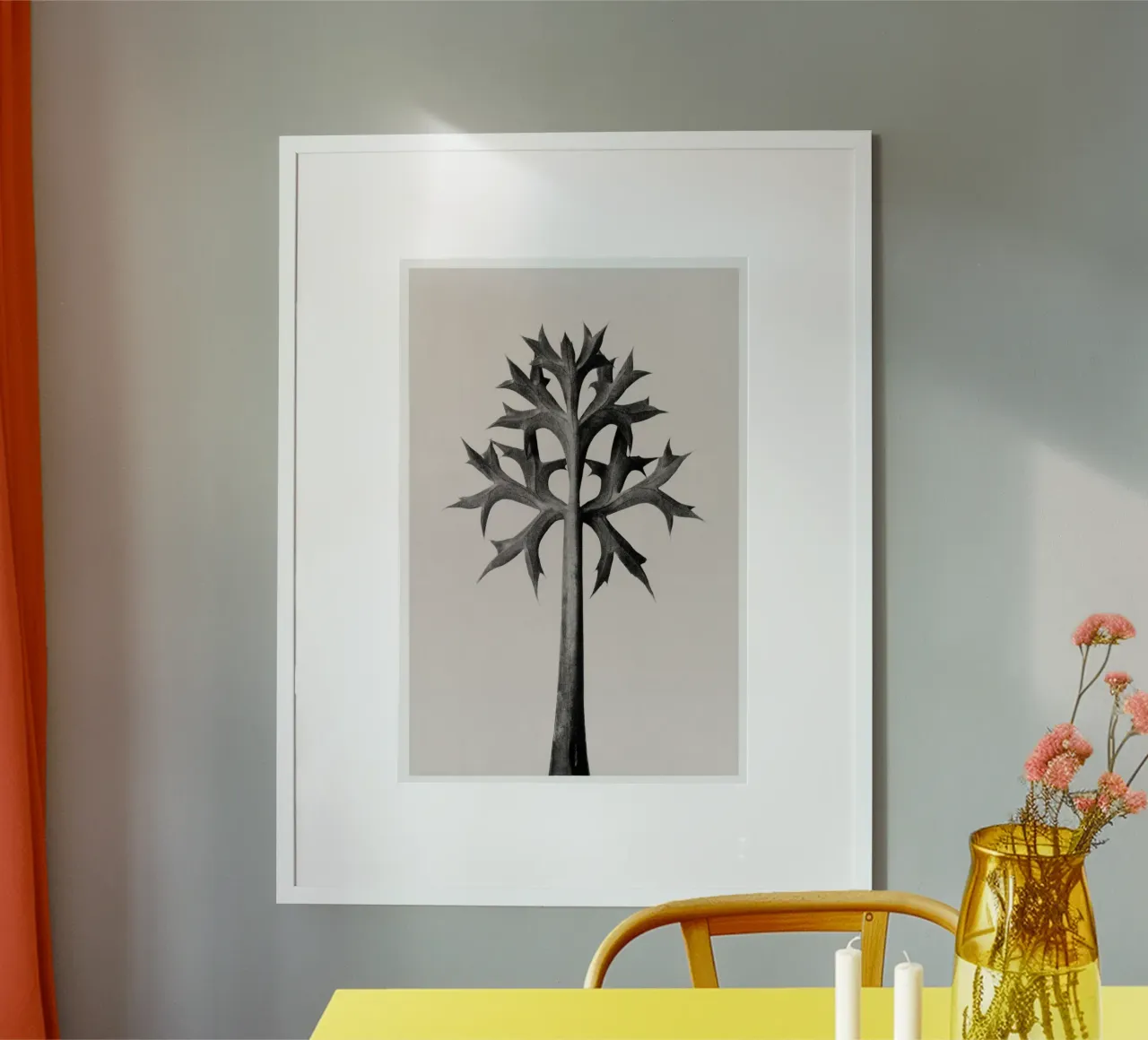 Karl Blossfeldt - Eryngium Bourgatii poster con telaio in alluminio da Old Masters