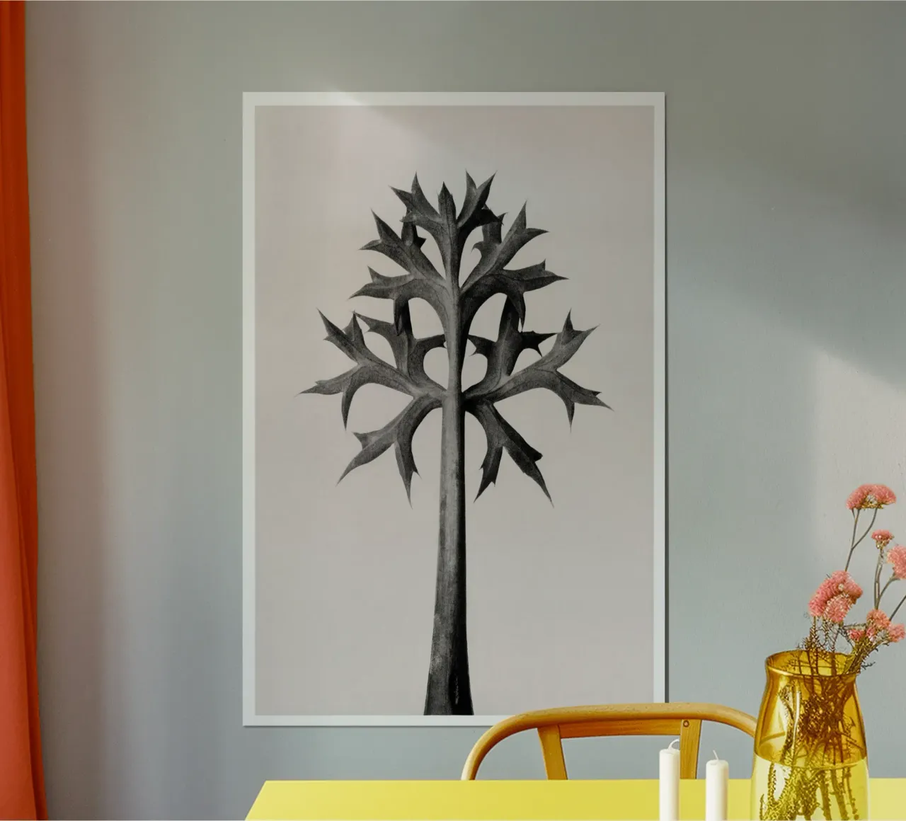 Karl Blossfeldt - Eryngium Bourgatii poster con telaio in alluminio da Old Masters