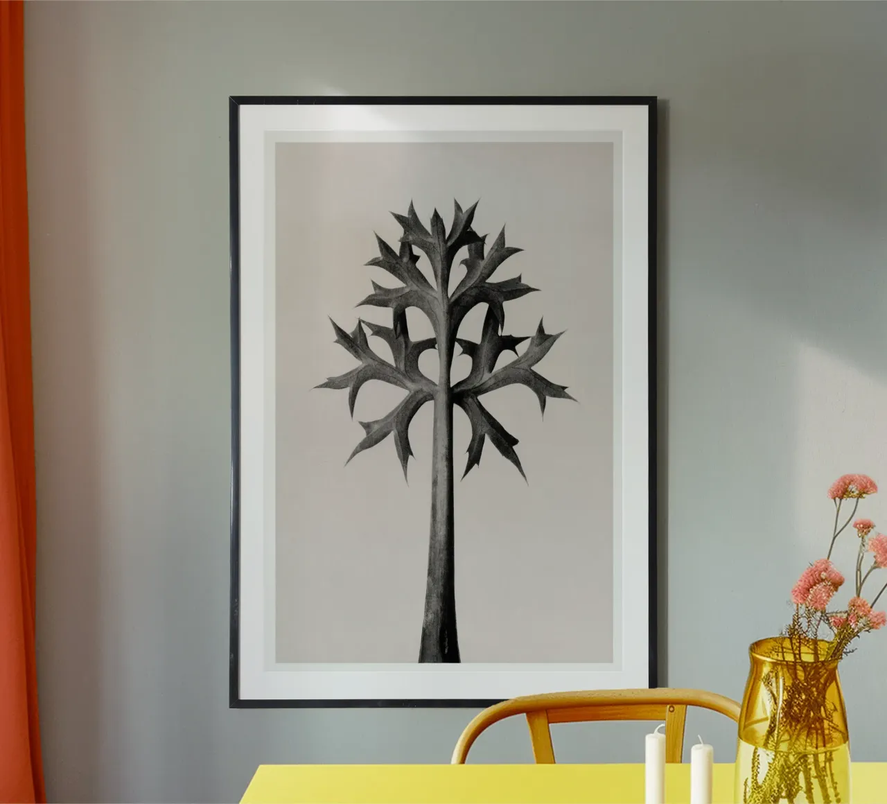 Karl Blossfeldt - Eryngium Bourgatii poster con telaio in alluminio da Old Masters