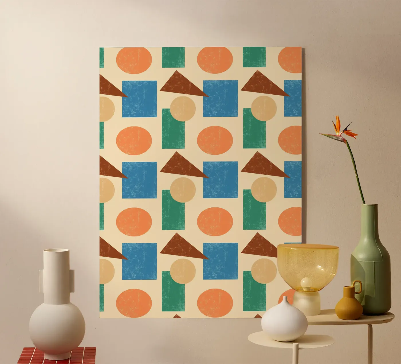 Vintage Geometry acrylic glass by GraffiTimi