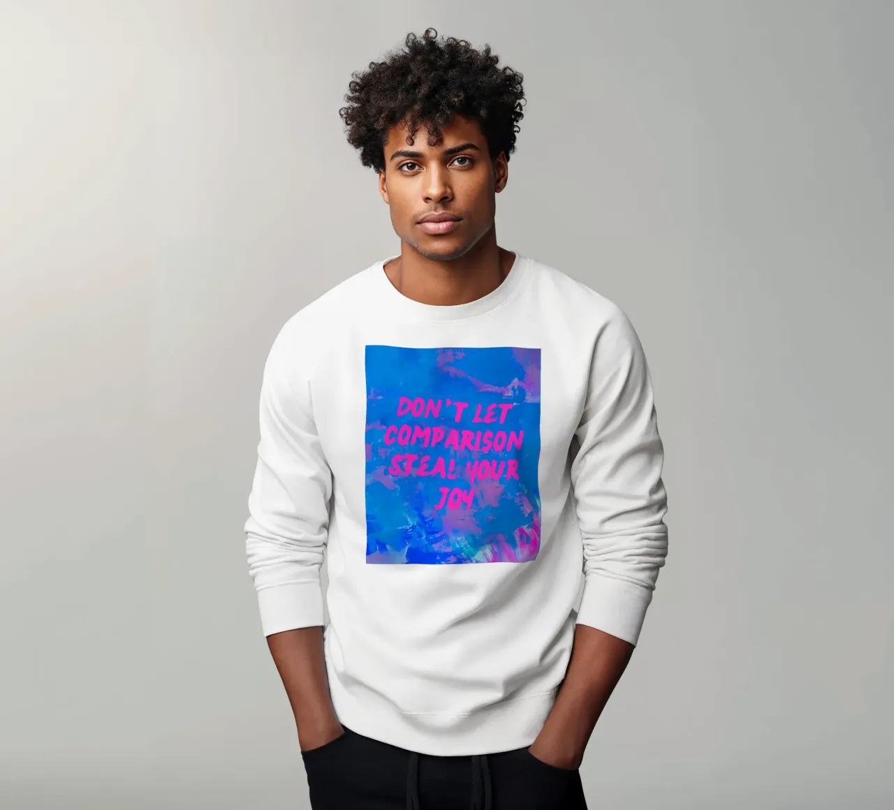 'Don't Let Comparison Steal Your Joy' Colorful Abstract felpa da FABOArt