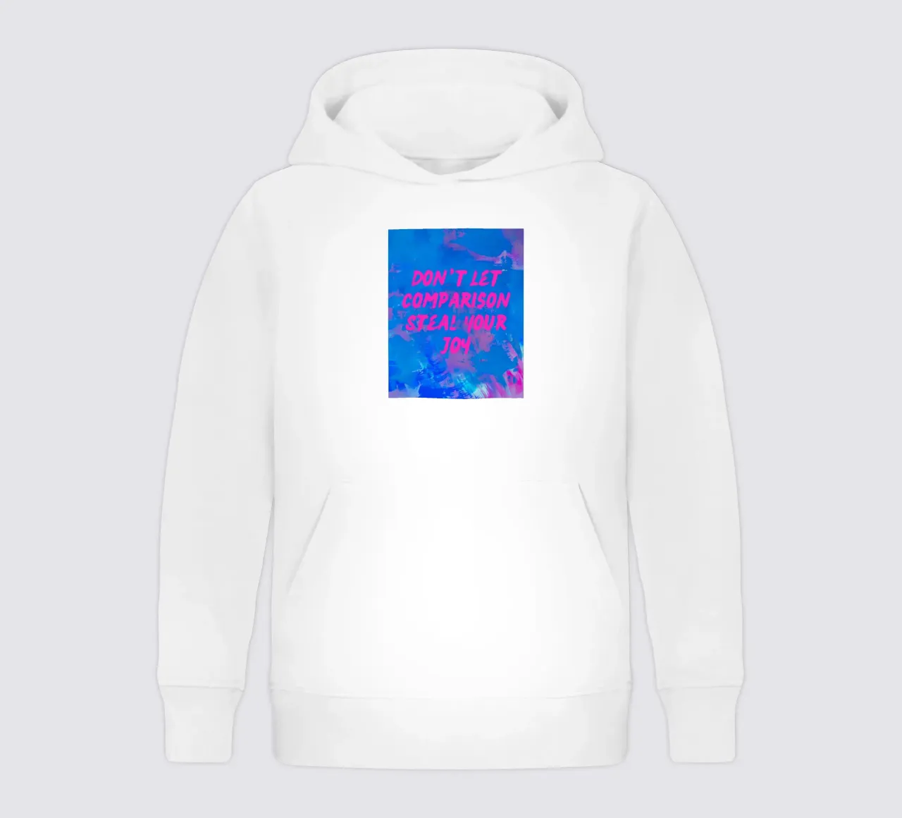 'Don't Let Comparison Steal Your Joy' Colorful Abstract felpa bambino con cappuccio da FABOArt