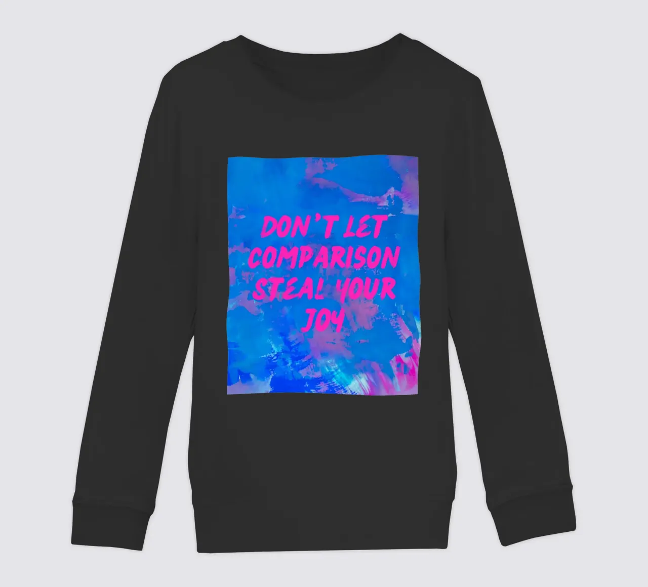 'Don't Let Comparison Steal Your Joy' Colorful Abstract felpa bambino da FABOArt