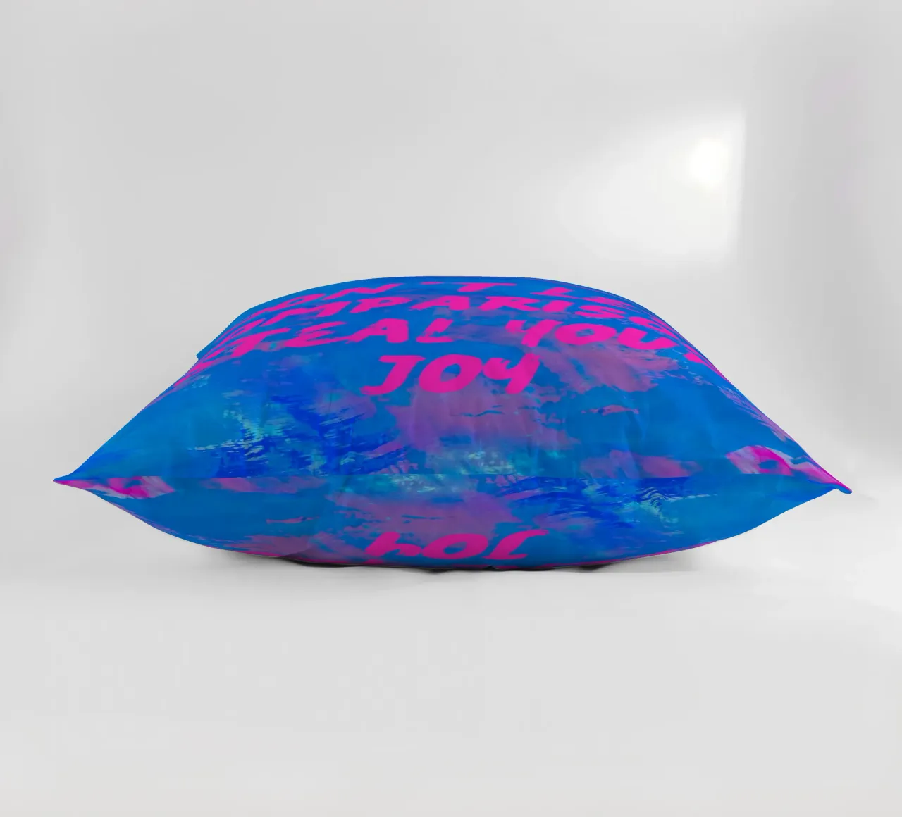 'Don't Let Comparison Steal Your Joy' Colorful Abstract cuscino da FABOArt