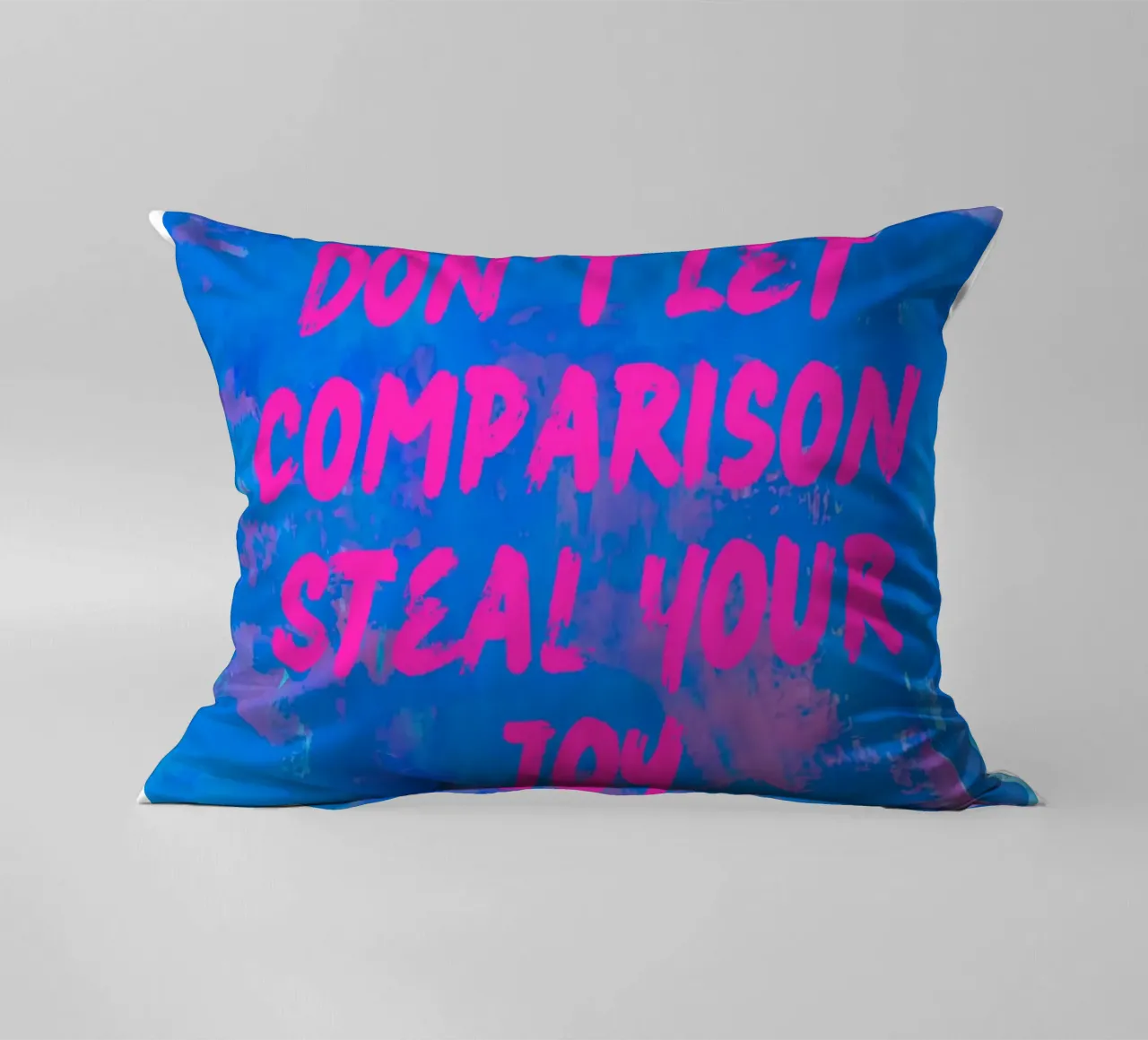 'Don't Let Comparison Steal Your Joy' Colorful Abstract cuscino da FABOArt