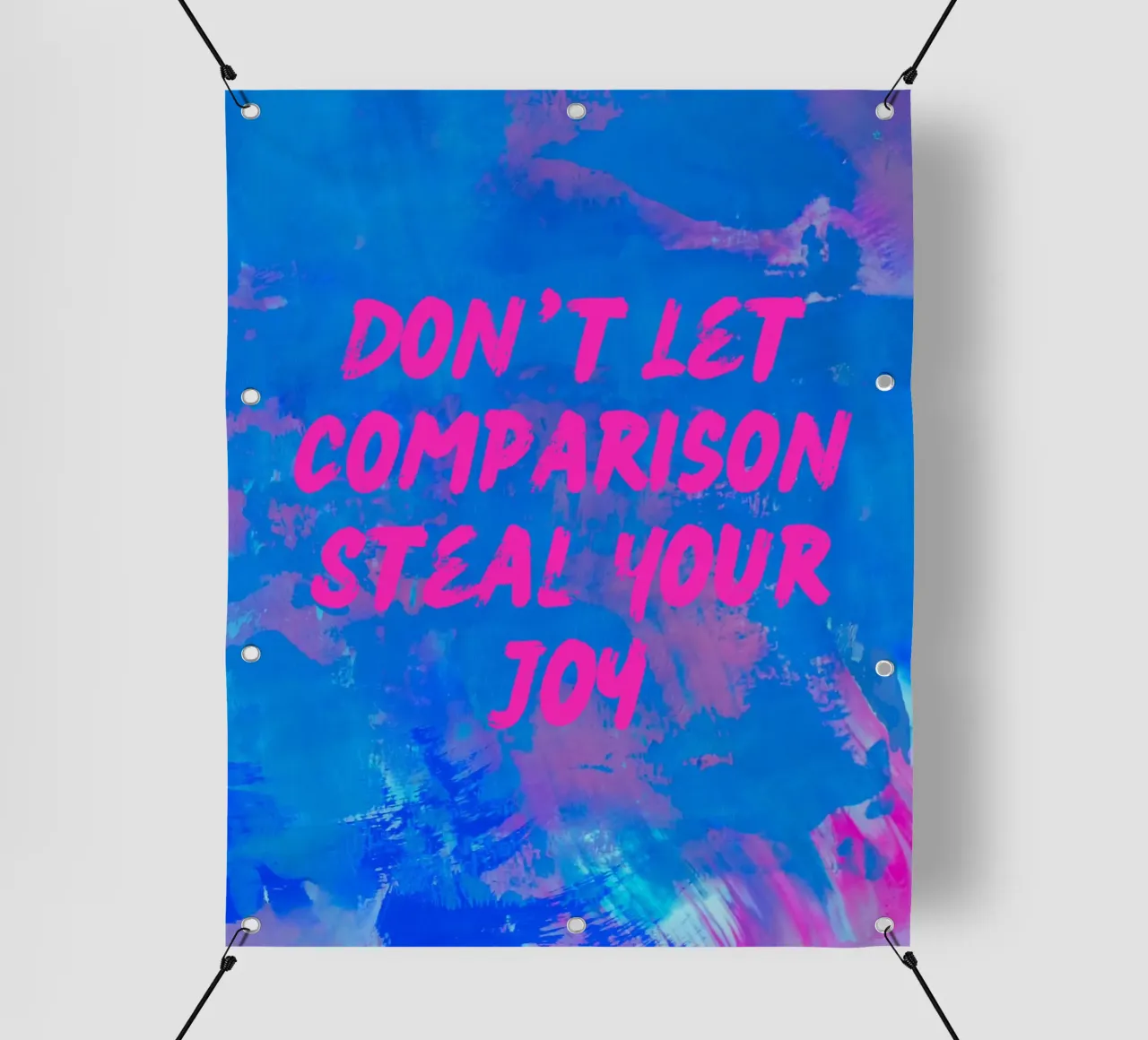 'Don't Let Comparison Steal Your Joy' Colorful Abstract telo in pvc da FABOArt