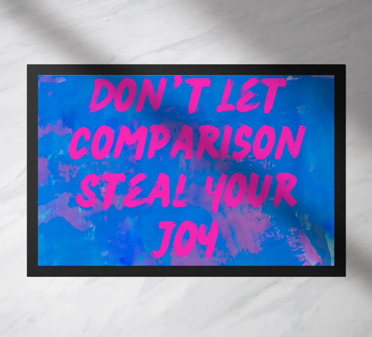 'Don't Let Comparison Steal Your Joy' Colorful Abstract zerbino da FABOArt