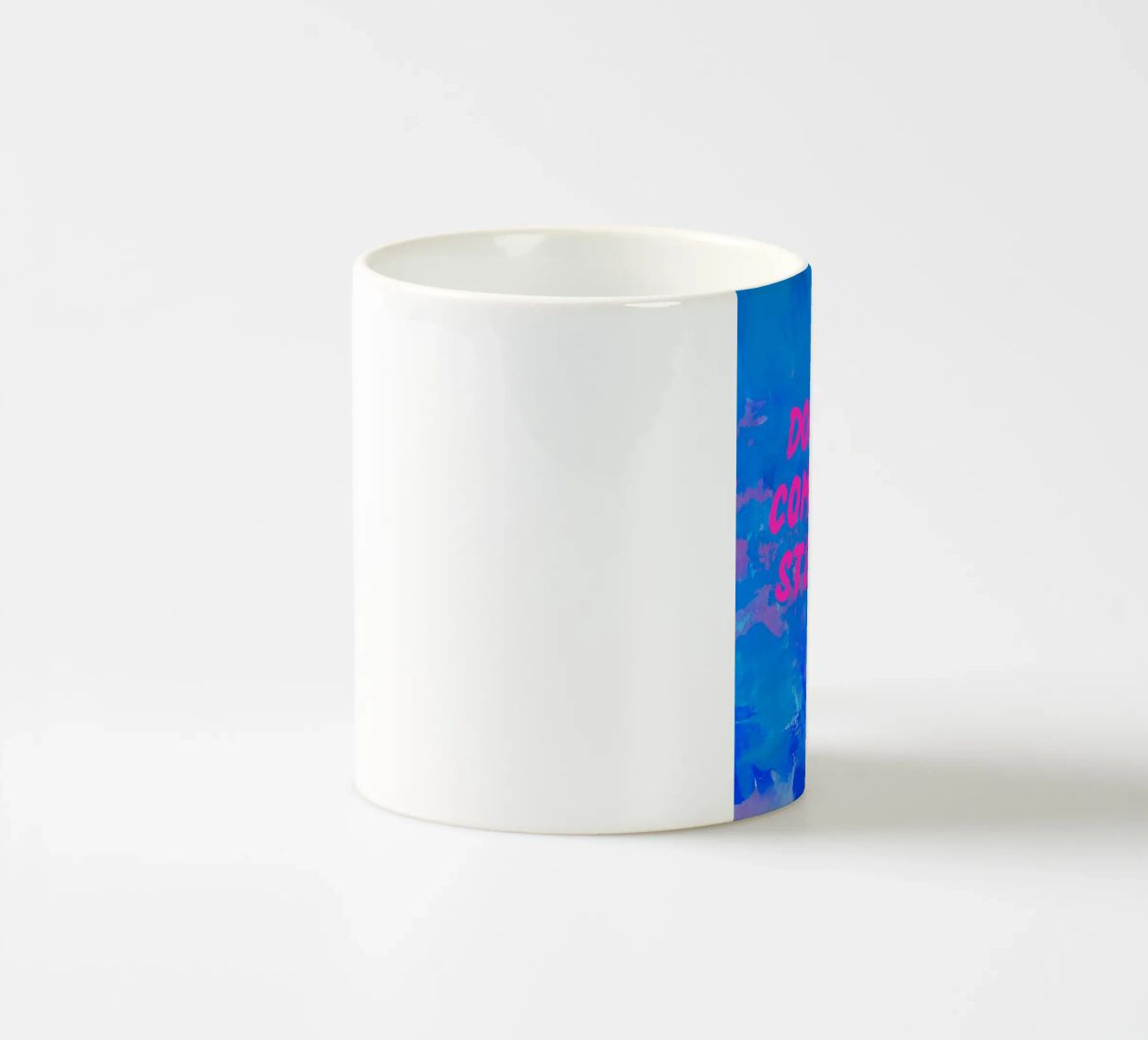 'Don't Let Comparison Steal Your Joy' Colorful Abstract tazza in ceramica da FABOArt
