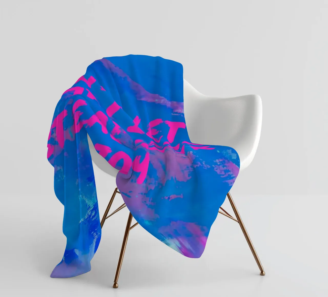 'Don't Let Comparison Steal Your Joy' Colorful Abstract fleecedeken van FABOArt