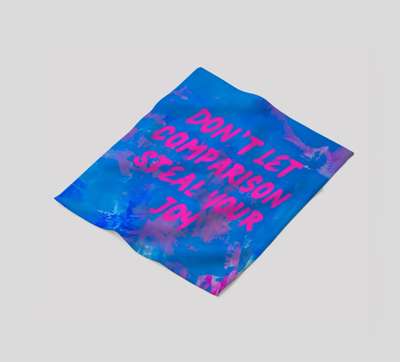 'Don't Let Comparison Steal Your Joy' Colorful Abstract coperta in pile da FABOArt