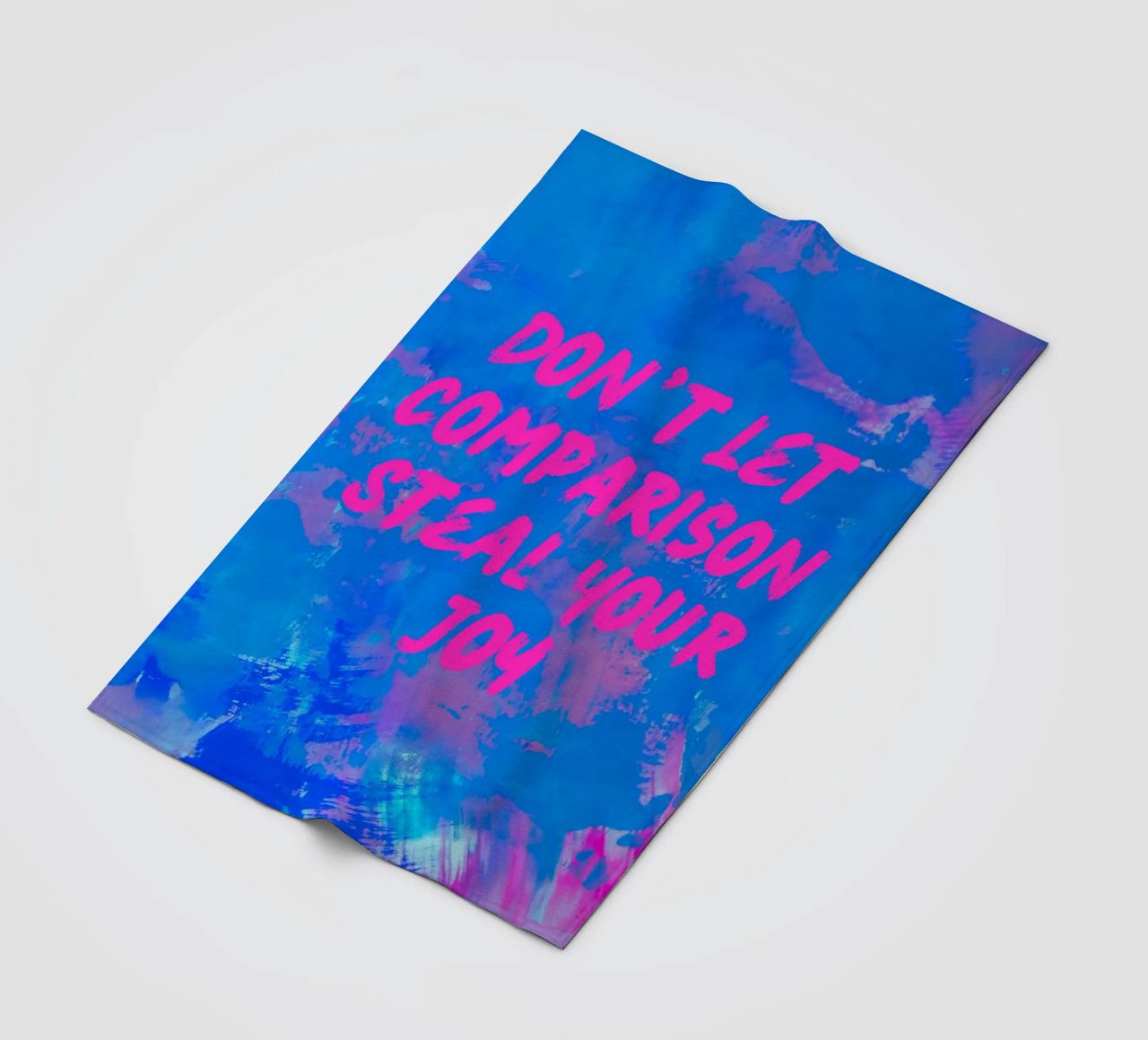 'Don't Let Comparison Steal Your Joy' Colorful Abstract coperta in pile da FABOArt