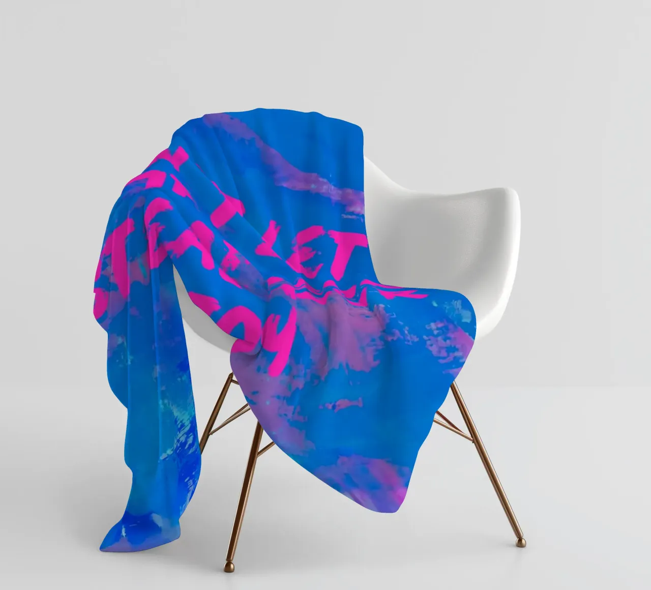 'Don't Let Comparison Steal Your Joy' Colorful Abstract fleecedeken van FABOArt