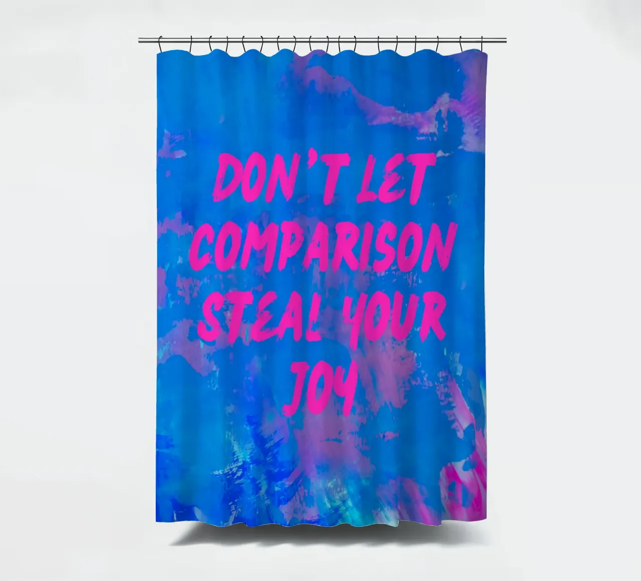 'Don't Let Comparison Steal Your Joy' Colorful Abstract tenda da doccia da FABOArt