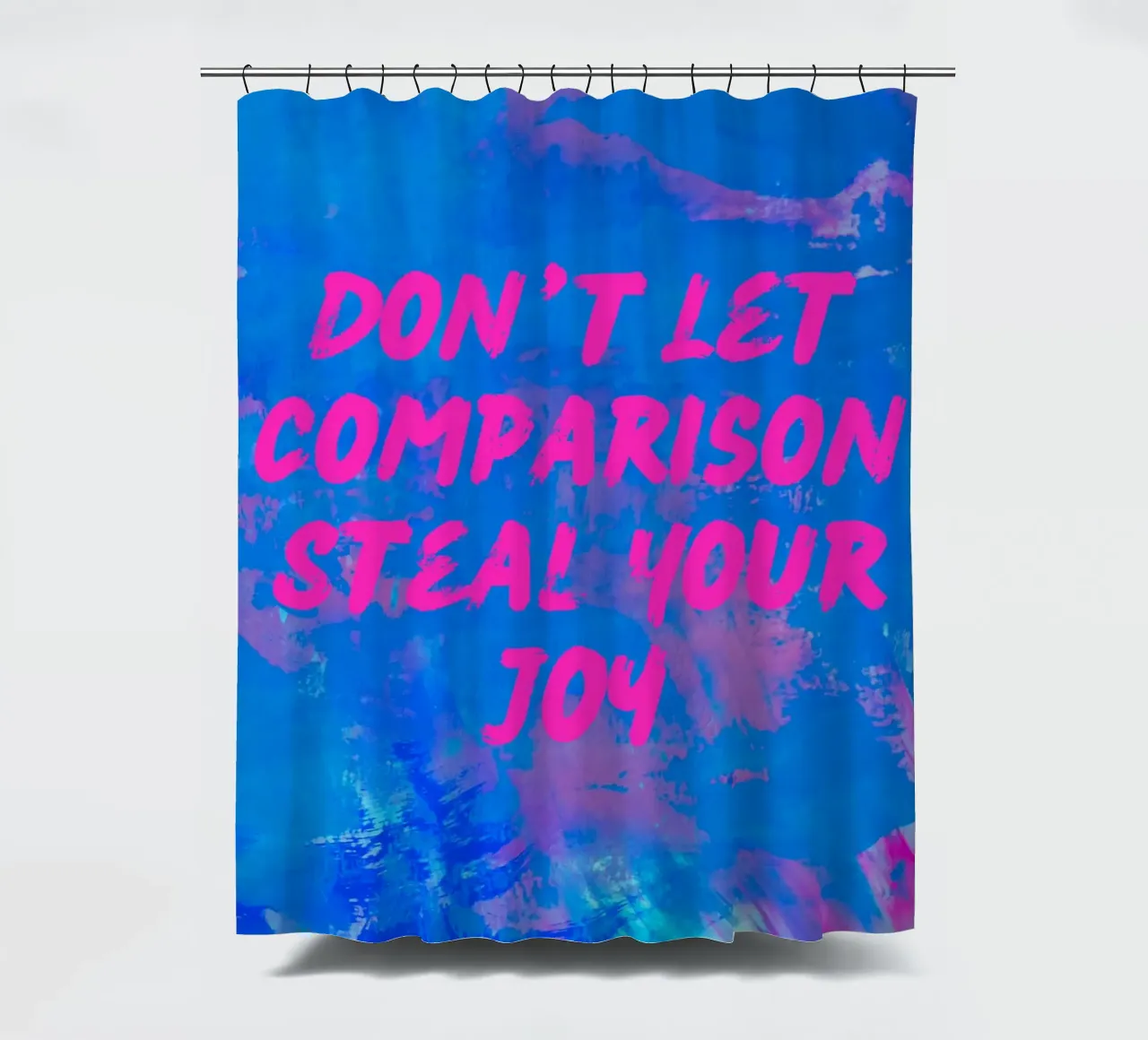 'Don't Let Comparison Steal Your Joy' Colorful Abstract tenda da doccia da FABOArt