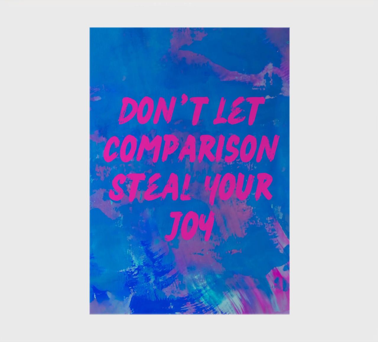 'Don't Let Comparison Steal Your Joy' Colorful Abstract notebook by FABOArt