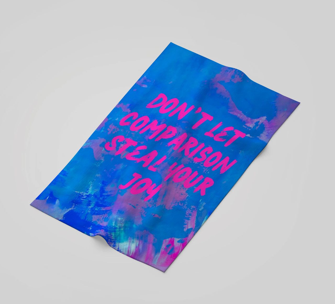 'Don't Let Comparison Steal Your Joy' Colorful Abstract telo mare da FABOArt