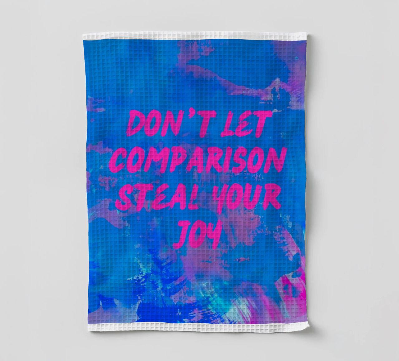 'Don't Let Comparison Steal Your Joy' Colorful Abstract canovaccio da cucina da FABOArt