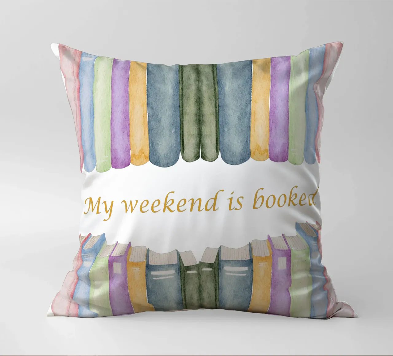 "My weekend is booked" Book Lovers cuscino da FABOArt