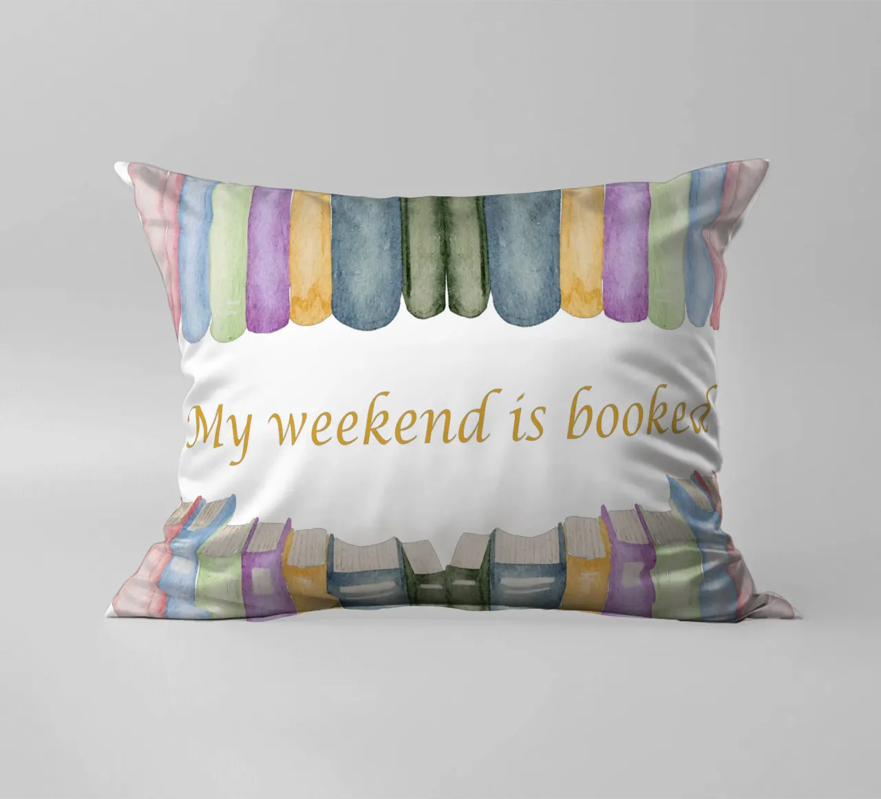 "My weekend is booked" Book Lovers cuscino da FABOArt