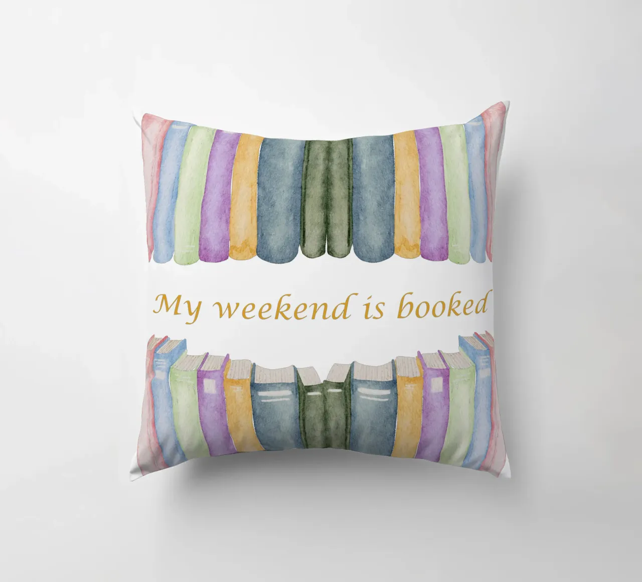 "My weekend is booked" Book Lovers cuscino da FABOArt