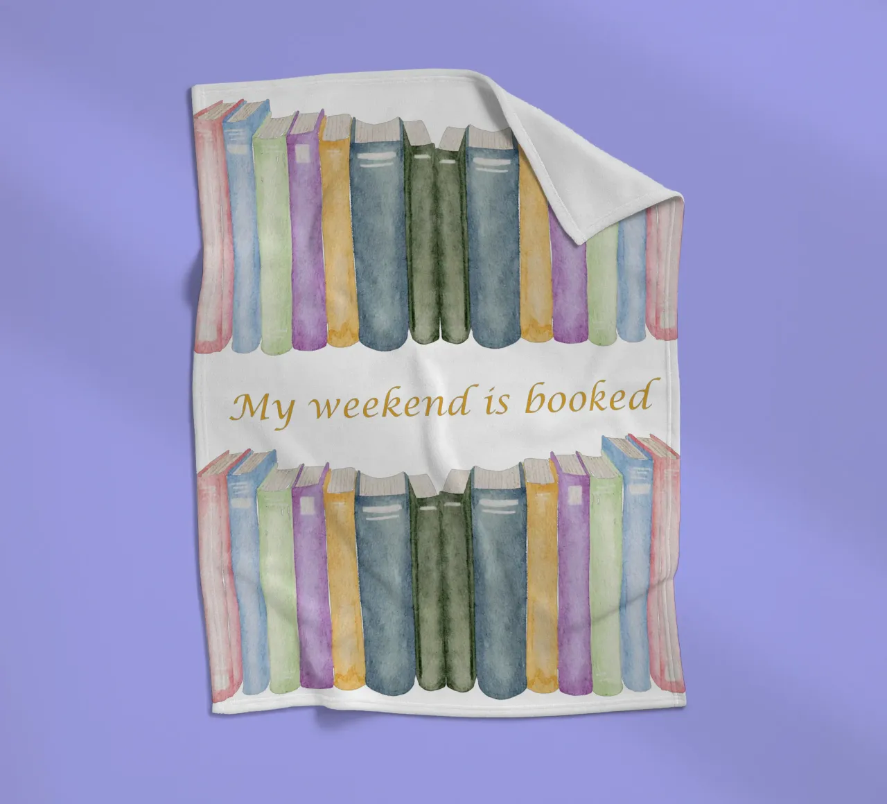 "My weekend is booked" Book Lovers coperta in pile da FABOArt