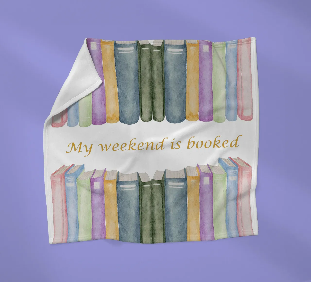 "My weekend is booked" Book Lovers coperta in pile da FABOArt