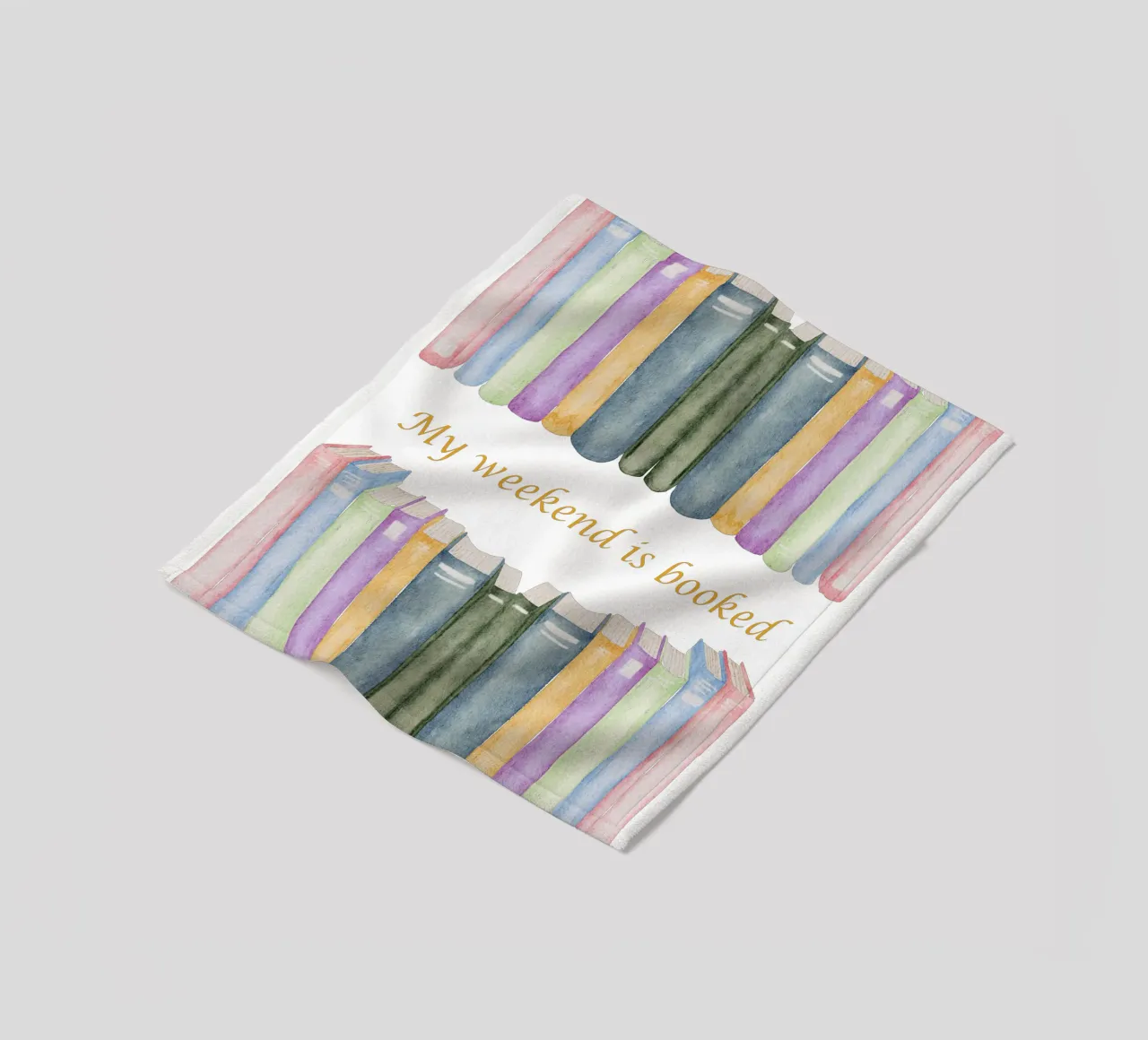 "My weekend is booked" Book Lovers coperta in pile da FABOArt
