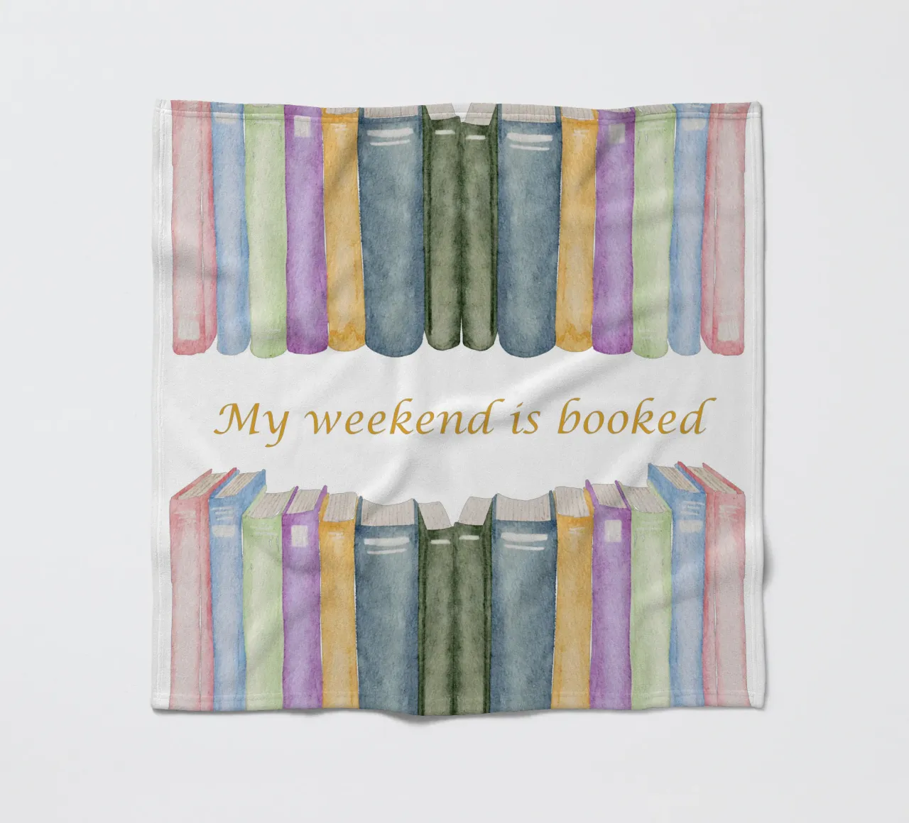 "My weekend is booked" Book Lovers coperta in pile da FABOArt
