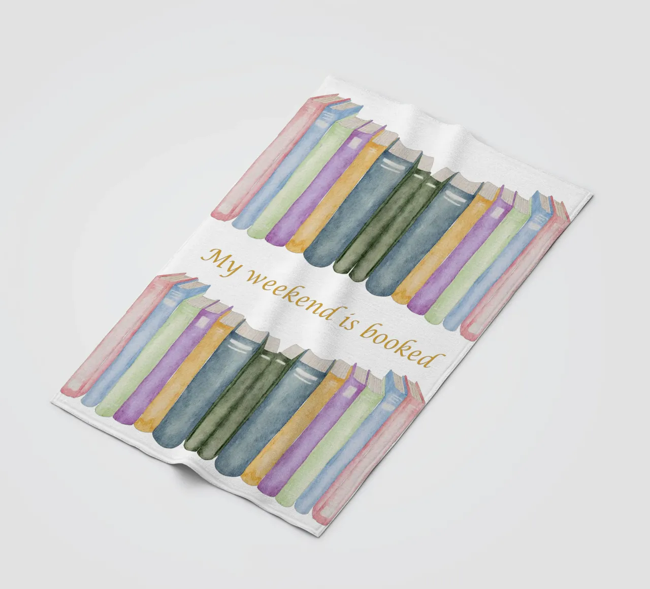 "My weekend is booked" Book Lovers coperta in pile da FABOArt