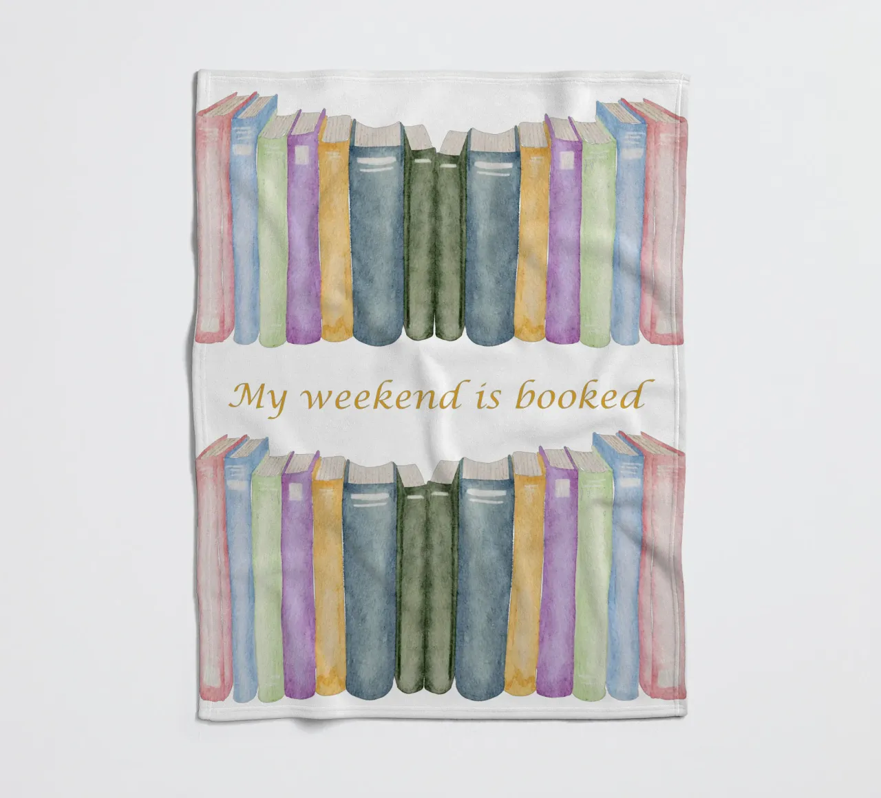 "My weekend is booked" Book Lovers coperta in pile da FABOArt