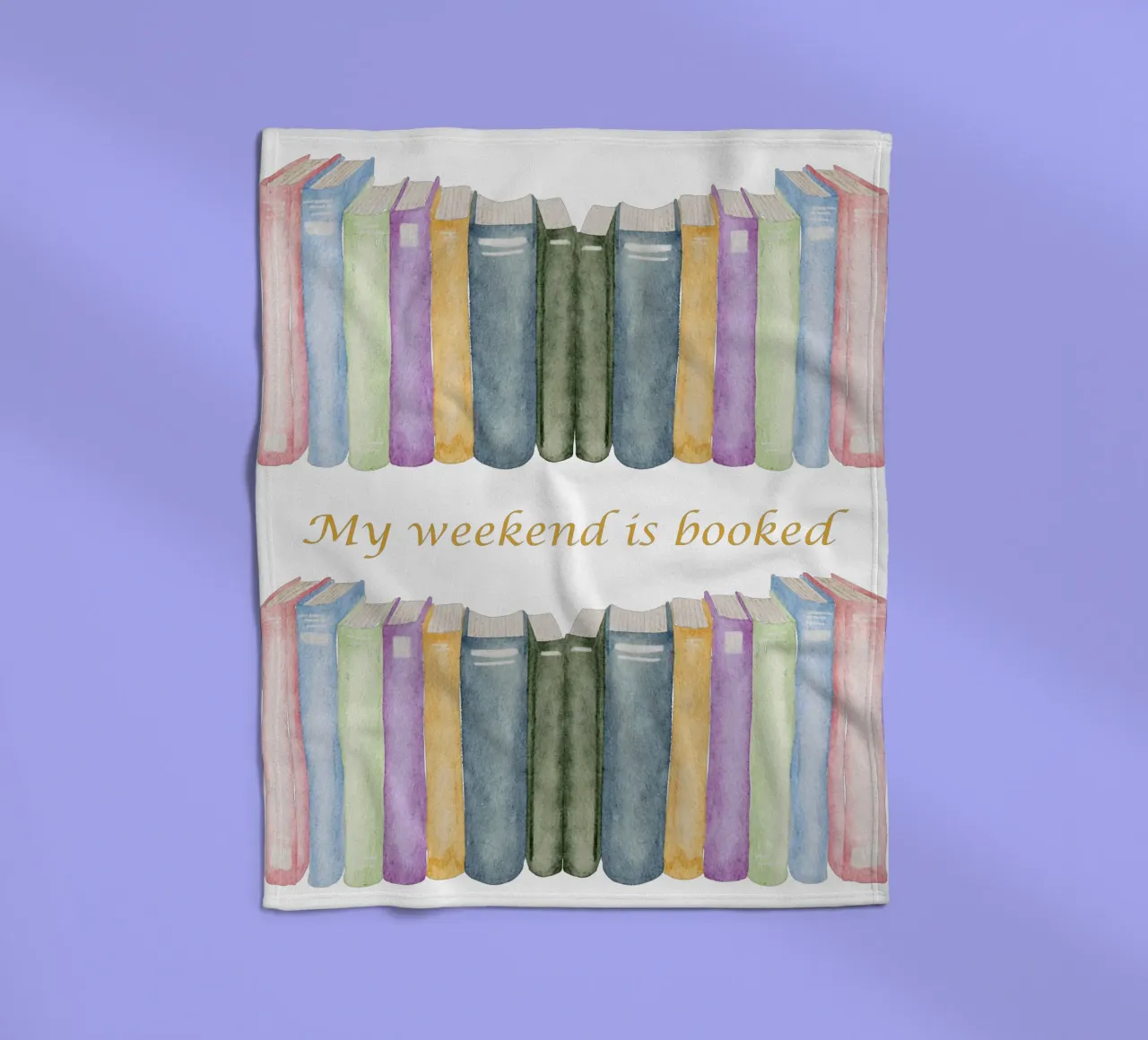 "My weekend is booked" Book Lovers coperta in pile da FABOArt