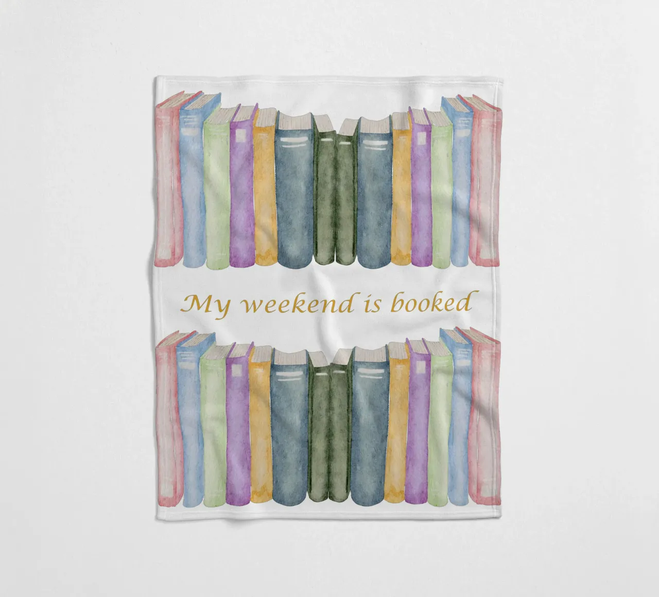"My weekend is booked" Book Lovers coperta in pile da FABOArt