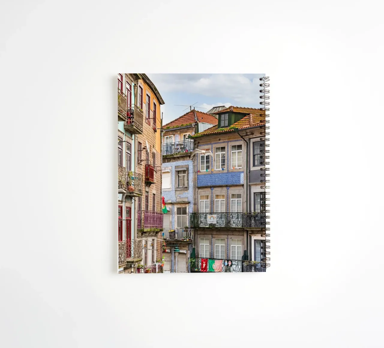 Typical houses in Porto, Portugal spiral notebook by Carinaprint