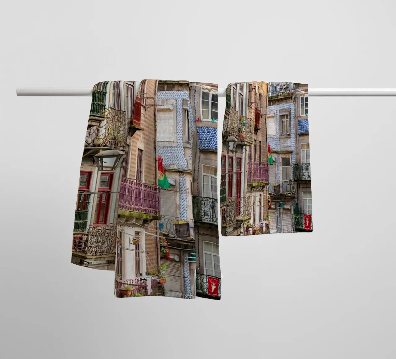 Typical houses in Porto, Portugal towel by Carinaprint