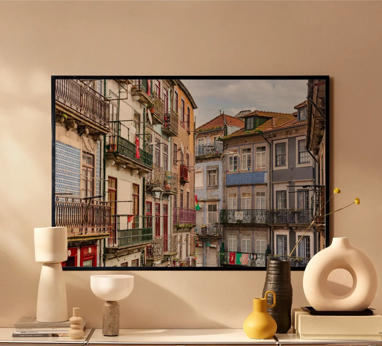 Case tipiche di Porto, Portogallo carta hahnemühle da Carinaprint