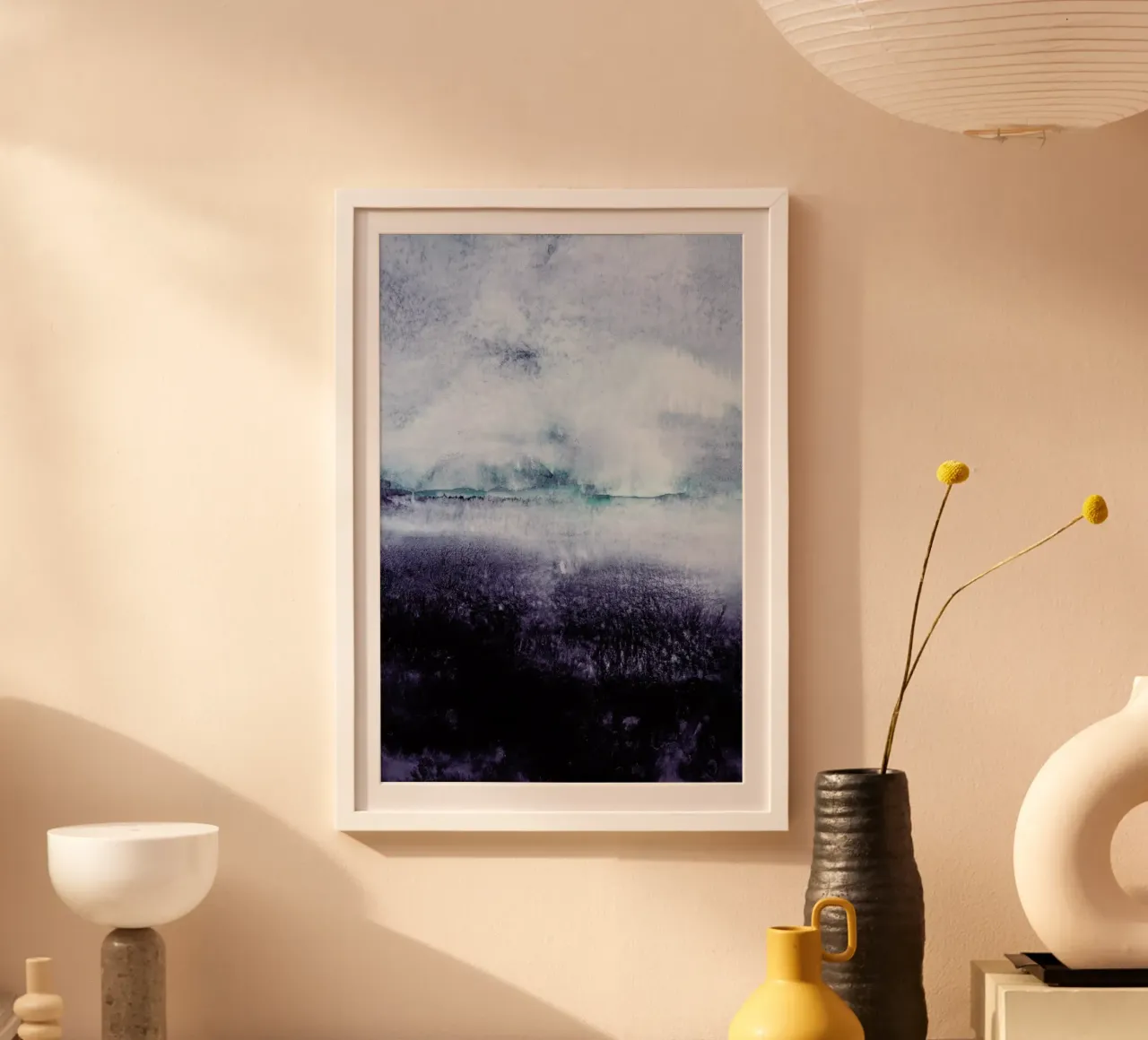 Direction North poster con telaio in legno da IRIS LEHNHARDT FINE ART