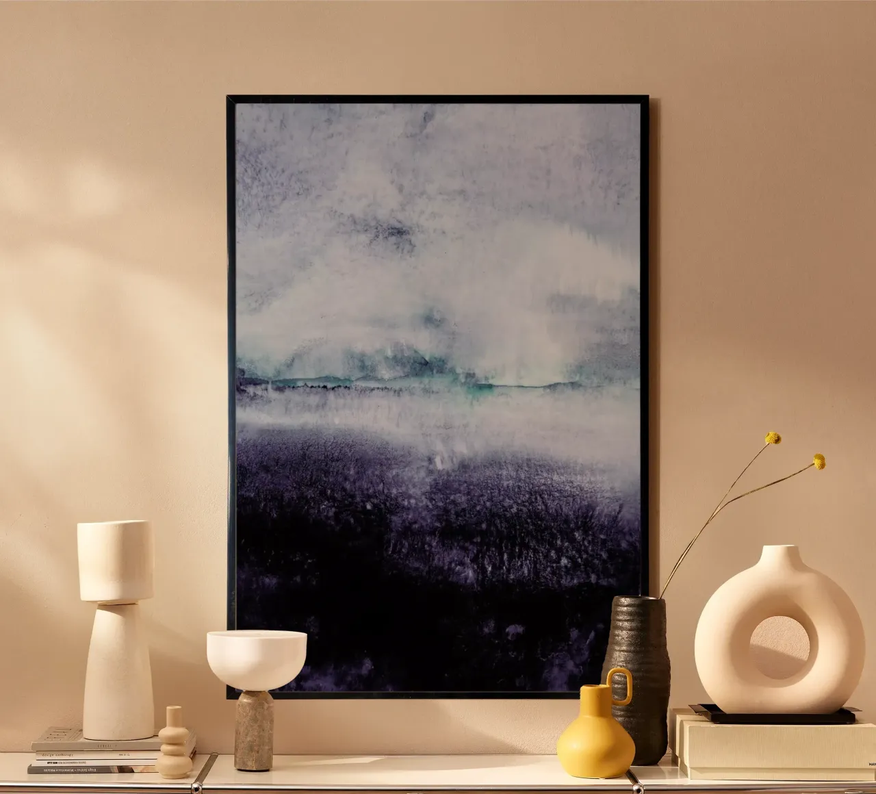 Direction North poster con telaio in legno da IRIS LEHNHARDT FINE ART